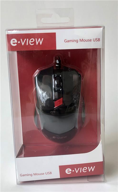 E-VIEW MOUSE GAMING BLACK USB LD369B-I