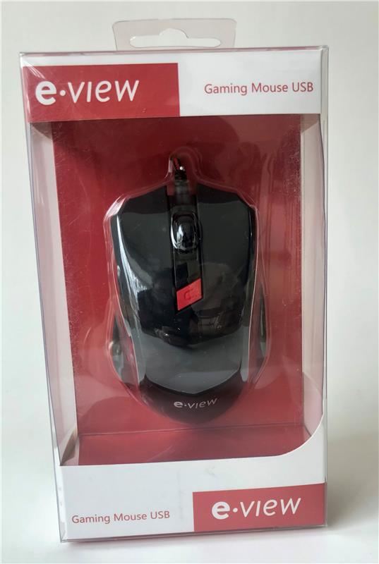 E-VIEW MOUSE GAMING GOMA USB LD369B-R