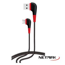 NETMAK CABLE USB A TIPO C 2A 1,2M GAME CABLE NM-112