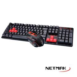 NETMAK COMBO TECLADO+MOUSE GAMER INALAMBRICO  / NM-ATTAK