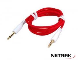 NETMAK CABLE AUXILIAR 3.5MM A 3.5 MM REF. 1M RED NM-C66R