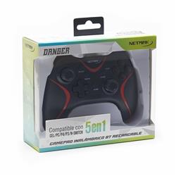 NETMAK GAMEPAD BLUETOOTH 5 EN 1 + BOTONES TRASEROS PROGRAMABLE /CEL ANDROID-IOS/PS4/PS3/PC/N-SWITCH/