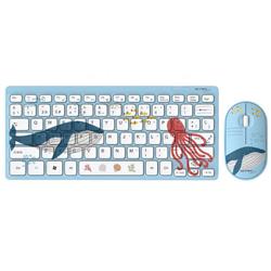 NETMAK  COMBO TECLADO-MOUSE /INALAMBRICO/ULTRA SLIM/KIDS AZUL NM-KB401-B