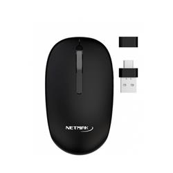 NETMAK MOUSE INALAMBRICO 2.4GHZ NEGRO NM-M684