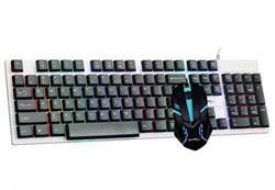 NETMAK COMBO TECLADO+MOUSE GAMER RETROILUMINADO BLANCO  / NM-NEMESIS-W