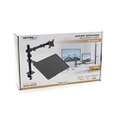 NETMAK SOPORTE  ARTICULADO DOBLE/ MONITOR Y BASE DE NOTEBOOK NM-ST26