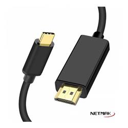NETMAK ADAPTADOR USB-C A HDMI 1.8M NM-TCH2