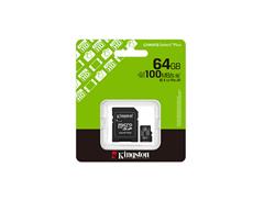 MEMORIA MICROSD 64 GB CLASE 10 CANVAS SELECT PLUS KINGSTON C/ADAPTER